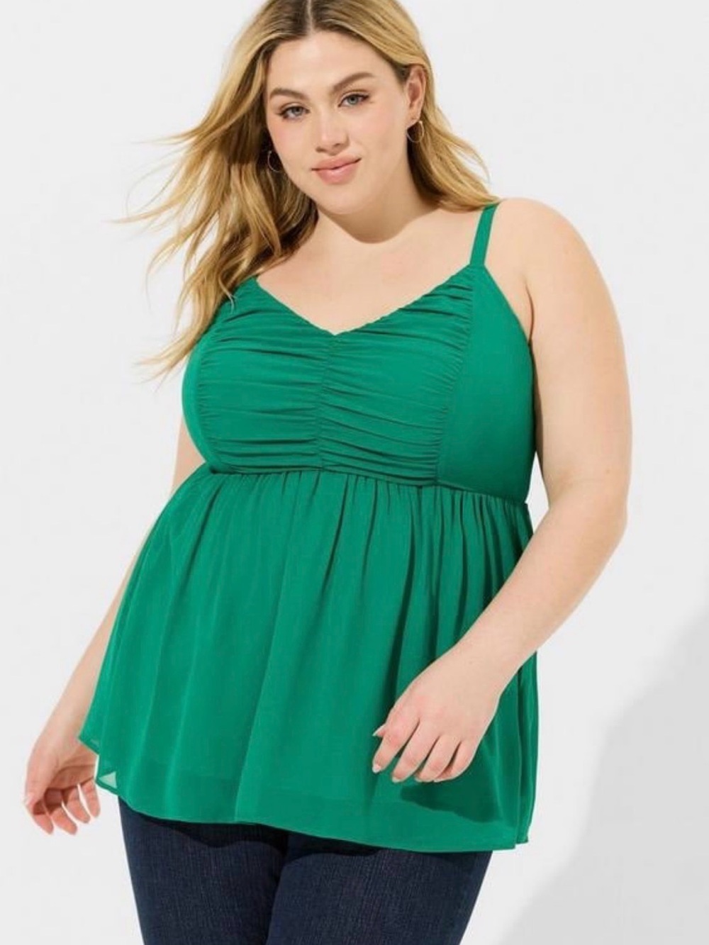 Torrid babydoll chiffon tank, size 00